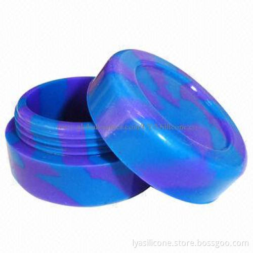 Mix-colors No Smell Silicone Jar, Anti-dust, OEM and ODM Designs Welcomed